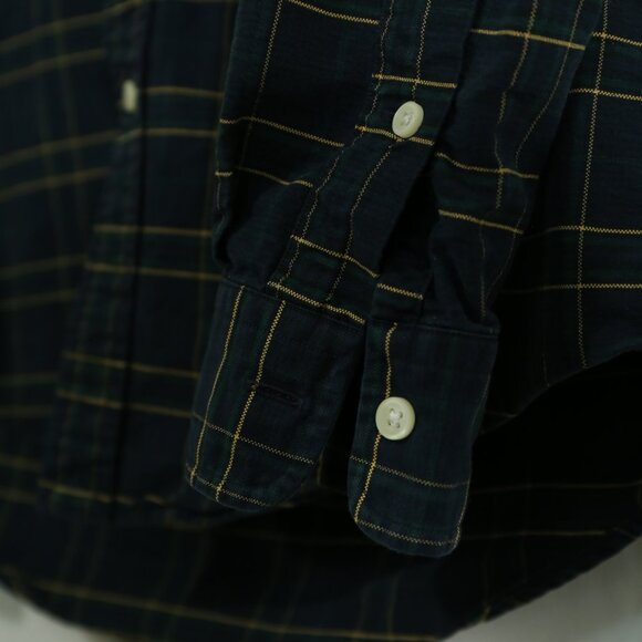 Heavyweight Ralph Lauren Button Down Shirt Men’s Small – Navy Plaid Check - Picture 5 of 7